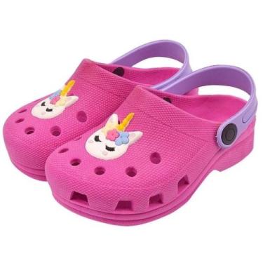 Imagem de Babuche Sandalia Infantil Premium Menina Pink Unicornio - Dulupé Calça