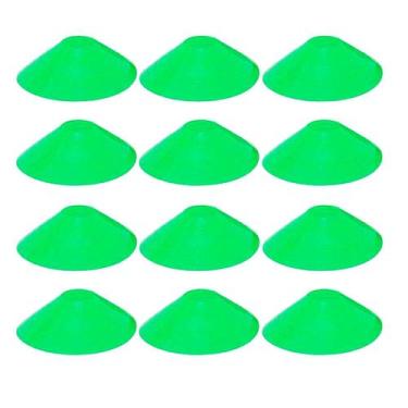 Imagem de 12x Chapéu Chines Cone 19cm Mini Treino Esporte Funcional VERDE - 365 