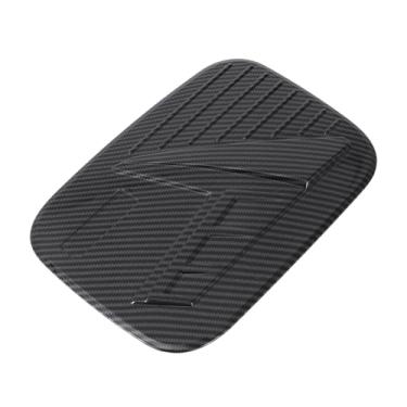 Imagem de Partuto Tampa de porta do tanque de combustível para Honda CRV 2023-2025 tampa de aba de enchimento de combustível tipo adesivo fibra de carbono preto ABS