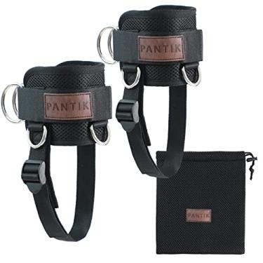 Imagem de PANTIK Ankle Straps for Cable Machines Sports Adjustable Comfort fit Neoprene Padded Steel Double D-Rings Gym Ankle Cuffs for Kickbacks Glute, Fitness Workout, Leg Extensions, Curls for Women & Men