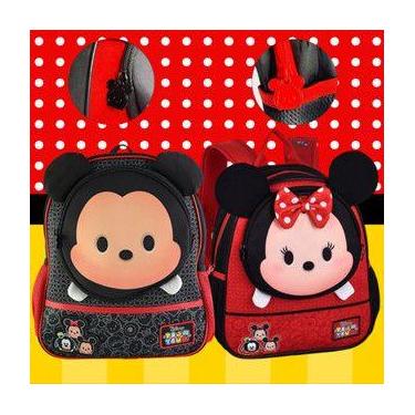 Imagem de Mochila Escolar Mickey e Minnie Infantil Escola Passeio Viagem Persona