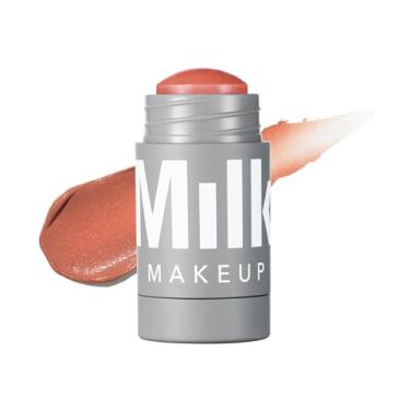 Imagem de Milk Makeup Tinta labial e bochecha – bastão de creme pigmentado – Fórmula vegana natural – 6 g (SMIRK – Rosa empoeirada com brilho)