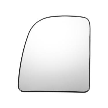 Imagem de X AUTOHAUX Substituição de vidro retrovisor do lado esquerdo do motorista do carro com placa de suporte vidro branco aquecido para Ford E150 E250 E350 E450 2002-2014 para Ford F250 F350 F450 F550