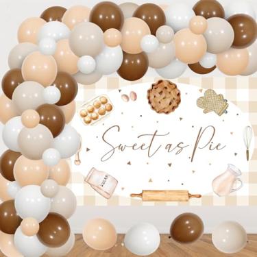 Imagem de JOYMEMO Decorações Doces Como Torta Para Chá De Bebê E Festa Aniversário - Kit Arco Guirlanda Balões Fofos Com Cenário, Materiais Fundo Fotográfico Assar Biscoitos