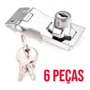 Imagem de Fechadura para Gavetas e Armários 6,5 cm. 2 chaves 6 parafusos - Idea