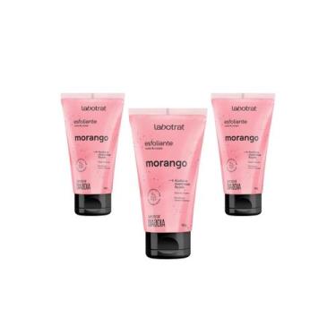 Imagem de Kit 03 Creme Esfoliante Dia a Dia Morango 150g - Labotrat