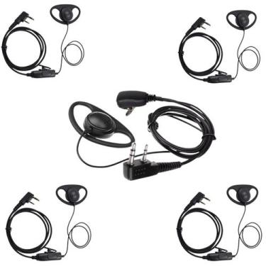 Imagem de 5 FoneS Profissional Concha para Rádio Baofeng 777S BM77 UV5R - LELLIS