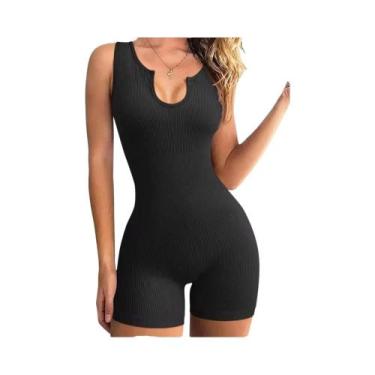 Imagem de Macacão Fitness Feminino - Sem Mangas, Casual, para Primavera/Verão, B