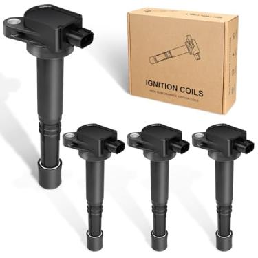 Imagem de TXROMTZ Bobina De Ignição 4 Peças Compatível Com Honda Accord Crv Civic Si Crosstour Acura Ilx 2.4L L4 2008 2009 2010 2011 2012 2013 2014 2015 2.4 Pacote Substitui # Uf602 C1662 5C1719 Ic692