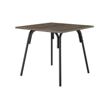 Imagem de Mesa de Sala Jantar 1569 c/ Tampo Madeirado 90cm Preto/Legno - Carraro