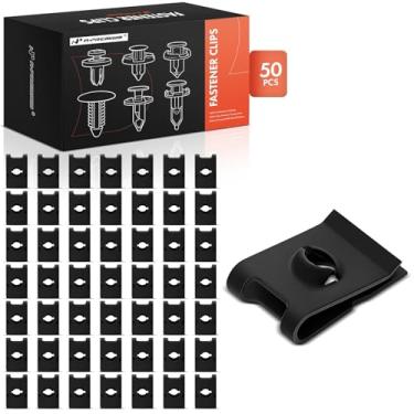 Imagem de A-Premium 50 peças de porcas em U de fosfato compatíveis com Chevrolet Malibu, Impala, Camaro, Bel Air e Ford Mustang, Bronco, Capri & Buick Regal & Cadillac & Chrysler & Dodge & Oldsmobile & Plymouth