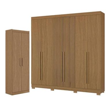 Imagem de Guarda Roupa Casal 2030230 E Armário Multiuso 2000191 Atacama - Aramóveis