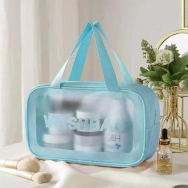 Imagem de bolsa Necessaire transparente à resistente diversas cores - NoBrand, T