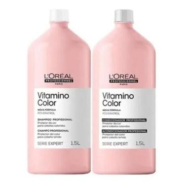 Imagem de Kit Loréal Vitamino Color Shampoo+ Condicionador 1,5L - Loreal