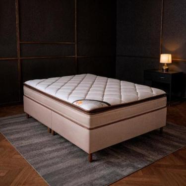 Imagem de Colchão Queen Molas Ensacadas Colorado + Base 158x198x67 - Bom Pastor