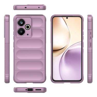 Imagem de Elubugod Capa compatível com Realme 14T 5G, compatível com Realme 14 5G RMX5075 RMX5078 TPU macio silicone capa protetora roxa