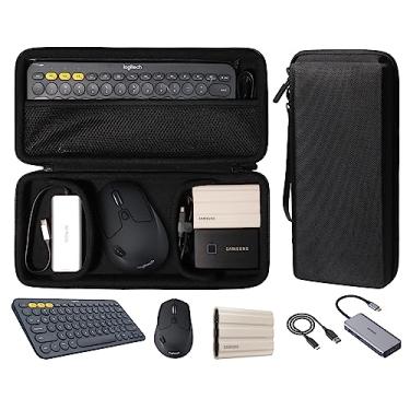 Imagem de CaseSack Estojo Organizador Tudo Em 1 Para Logitech K380, Mouse Pebble/Pop/M720 E Pss/Hd Portátil, Hub Tipo C/Adaptador