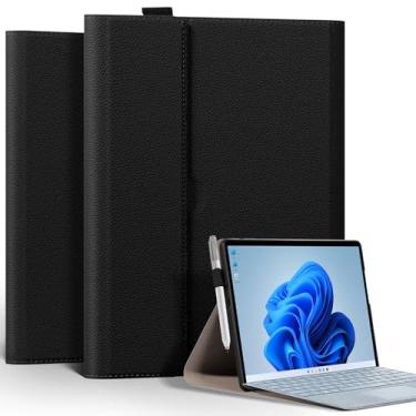 Imagem de XFYKJIN Capa para Microsoft Surface Pro 9/10/11 33.0 cm 2022/2024 Capa protetora de couro compatível com teclado e suporte de lápis, preta