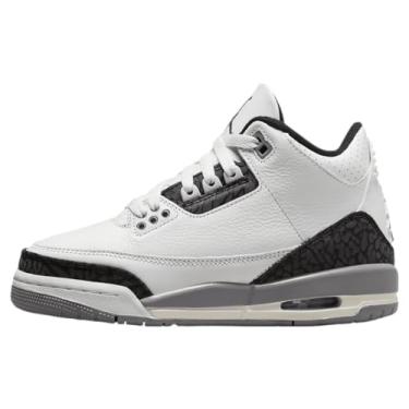 Imagem de Tênis infantil Big Kid's Air Jordan 3 Retro Summit branco/vermelho fogo 'cinza cimento' (DM0967 106) Gradeschool GS, Summit branco/cinza cimento/preto, 17