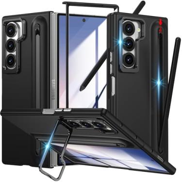 Imagem de YQODSZ Capa para Samsung Galaxy Z Fold 7 com suporte para caneta S e caneta Stylus, [Suporte para moldura da câmera] Capa fina para celular com película protetora de tela HD embutida antiarranhões