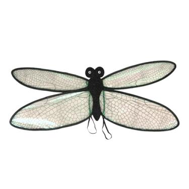 Imagem de Fiocias Fantasia de libélula com asas de fada, fantasia de dramatização para festas de aniversário, Preto