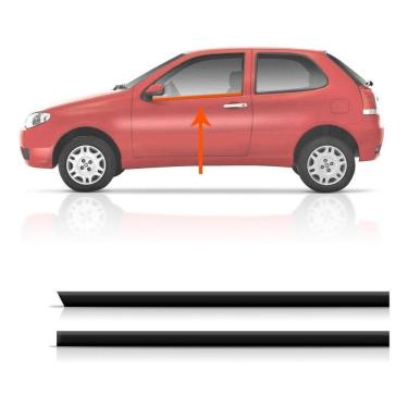 Imagem de Jogo Pestana Interna Palio 2 Portas Borracha Vidro Canaleta