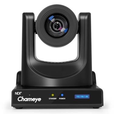 Imagem de Chameye Câmera PTZ NDI 30x Zoom Óptico AI Auto Tracking Câmera PTZ com Display LCD, Câmera NDI 3G-SDI IP 1080P 60fps PoE Transmissão ao Vivo HDMI PTZ para Eventos Educativos de Adoração da Igreja,