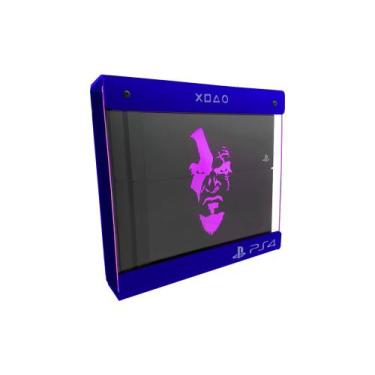Imagem de Suporte Parede Iluminado Shield Ps4 PRO - Azul - Rosa - God Of War (fa