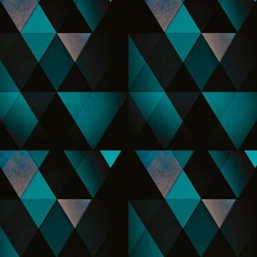 Imagem de Papel de Parede Adesivo Geométrico Triângulos Verde - 022 - Multimpres