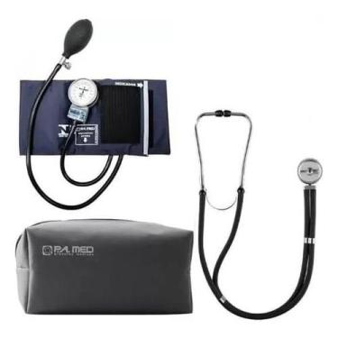 Imagem de Kit Acadêmico Enfermagem Aparelho De Pressao Esfigmo Manual Pamed + Es