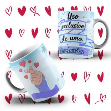 Imagem de Caneca Para Dorameira Uso Exclusivo De Uma Dorameira Fundo Azul Serie 