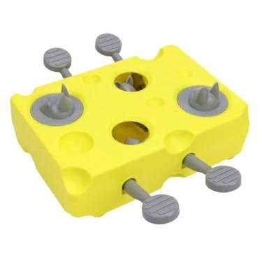 Imagem de Asixxsix Alimentador Interativo de Quebra -cabeça de Gatos, Brinquedo de Alimentação Lenta Com Bola de Pista para Estimulação Mental e Dispensação de Alimentos, Jogo de Enriquecimento (Amarelo)