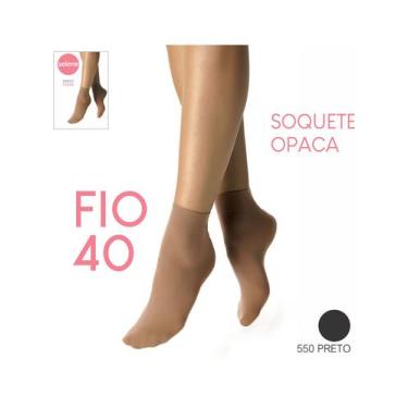 Imagem de Meia Soquete Selene 9070.001 Fio 40 Poliamida T. Único, ÚNICO, 550, Pr