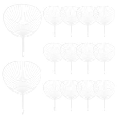 Imagem de 20 Unidades Kit De Fã Faça Você Mesmo Fãs De Casamento Ventiladores Dobráveis ​​em Forma Redonda Quadro De Fãs Suprimentos Para Fãs Artesanato Faça Você Mesmo Papel Branco Volta