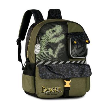 Imagem de Mochila de Costas Infantil Dinossauro T-Rex Escolar Menino - Clio