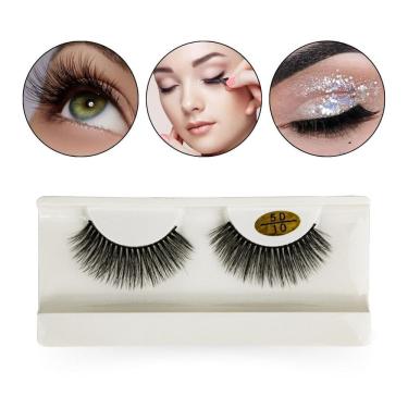 Imagem de Par Cílios Postiços 5D Olhos Curvados Longos Volumosos 14Mm