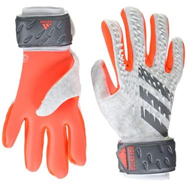 Imagem de adidas Luva unissex para adultos League Predator, branco/cinza/vermelho solar/ferro metálico, 8