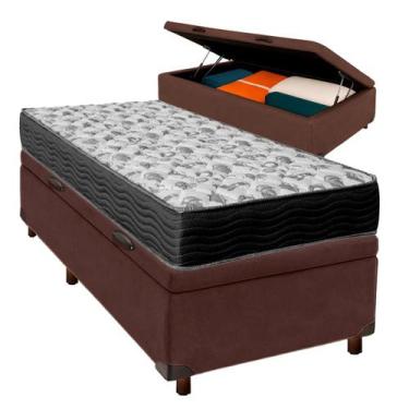 Imagem de Cama Box Bau Blindado Solteiro + Colchão D33 - Ortobom