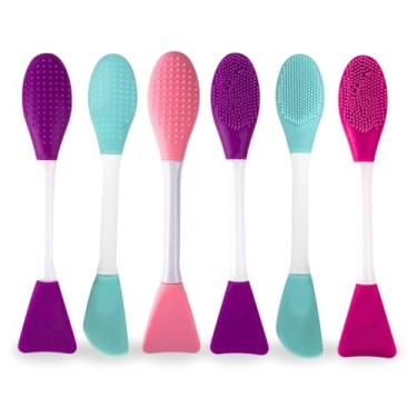 Imagem de Kit 6 Espátulas Dupla Limpeza Pele Skincare Máscara Facial