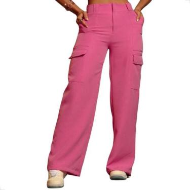 Imagem de Calça Alfaiataria com Bolso Lateral - Lunii, Rosa chiclete, PP