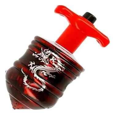 Imagem de Pião Musical Luminoso Com Luz E Som Lançador Automatico (vermelho)