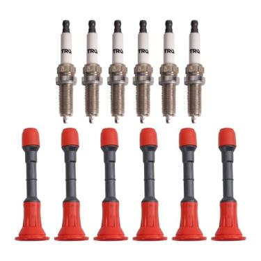 Imagem de TRQ Kit de ignição vermelho compatível com 07-09 350Z 07-15 Altima 08-12 EX35 09-12 FX35 11-12 G25 08 G35 G37 13 JX35 09-10 M35 12-13 M35h 09-10 9 a 14 anos Maxima Murano 13-14 Pathfinder 14-15 Q50 14