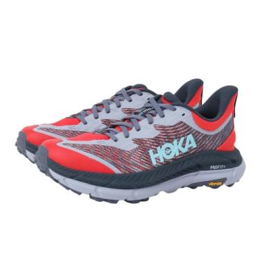 Imagem de HOKA Tênis masculino Mafate Speed 4, tamanho 42, Cerise/Stormy Skies, 39