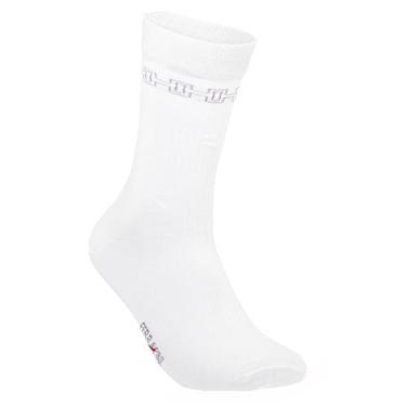 Imagem de Meia Masculina Ferracini Casual Biotech Cano Médio Confortável, Branco