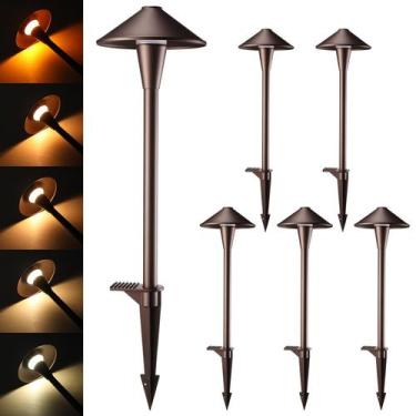 Imagem de LEONLITE Pathway Lights 5CCT 12-24V AC/DC IP65 Bronze, pacote com 6