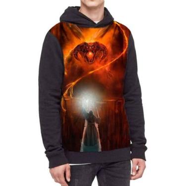 Imagem de Moletom Com Capuz Senhor Dos Aneis Demonio Gandalf Ref:725 - smoke, Pr