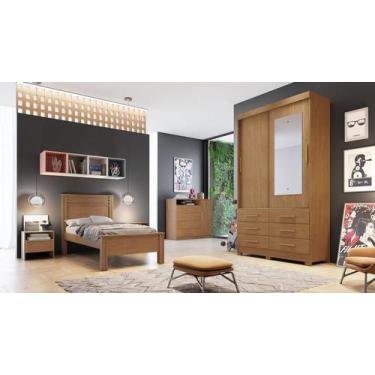 Imagem de Guarda Roupa Solt Esp 2 Portas 6 Gav Buriti Novo Horizonte - Móveis No