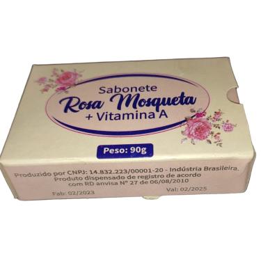 Imagem de Sabonete Rosa Mosqueta com Vitamina A  90g Rugas e Marcas de Expressão
