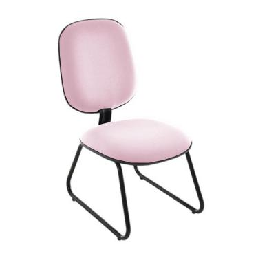 Imagem de Cadeira para Igrejas Evangélicas Diretor Trapézio para Escritório Linha Uno Rosa