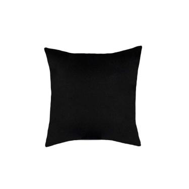 Imagem de Capa Almofada para Sofa Preta Lisa Sarja Algodao 45x45cm